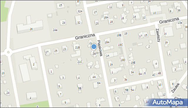 Józefów, Piaskowa, 2A, mapa Józefów