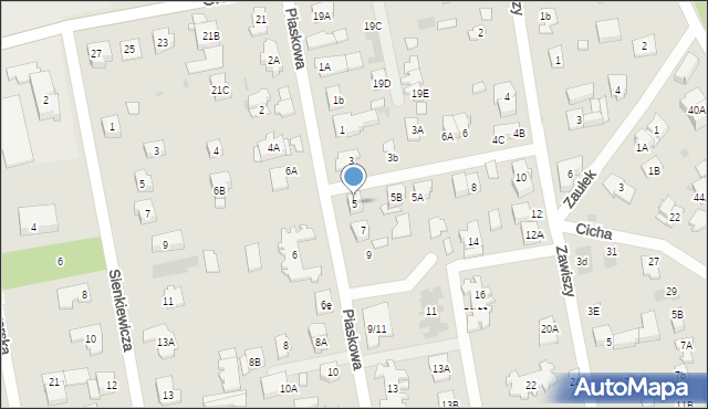 Józefów, Piaskowa, 5, mapa Józefów