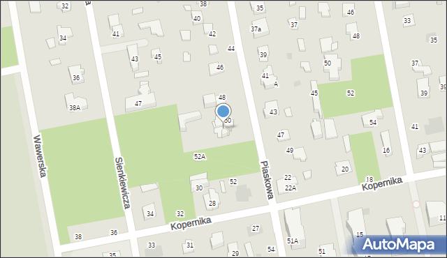 Józefów, Piaskowa, 50A, mapa Józefów