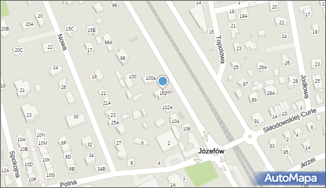 Józefów, Piłsudskiego Józefa, marsz., 102, mapa Józefów