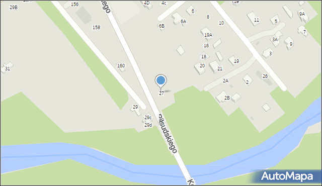 Józefów, Piłsudskiego Józefa, marsz., 27, mapa Józefów