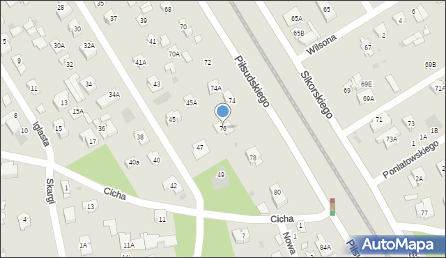 Józefów, Piłsudskiego Józefa, marsz., 76, mapa Józefów