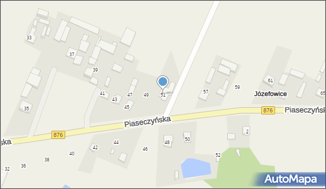 Józefowice, Piaseczyńska, 51, mapa Józefowice