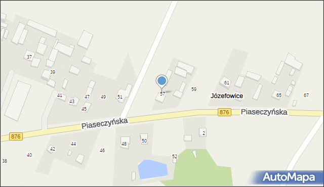 Józefowice, Piaseczyńska, 57, mapa Józefowice