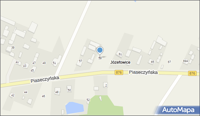 Józefowice, Piaseczyńska, 59, mapa Józefowice