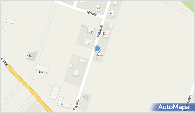 Kadzidło, Piękna, 10, mapa Kadzidło