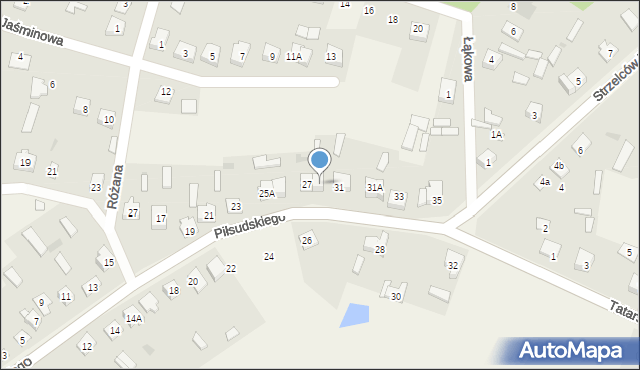 Kadzidło, Piłsudskiego Józefa, marsz., 29, mapa Kadzidło