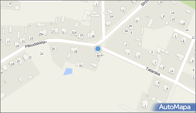 Kadzidło, Piłsudskiego Józefa, marsz., 32, mapa Kadzidło