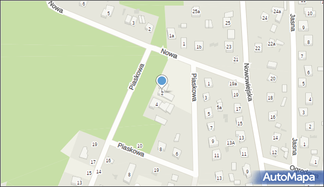 Kaliska, Piaskowa, 2, mapa Kaliska