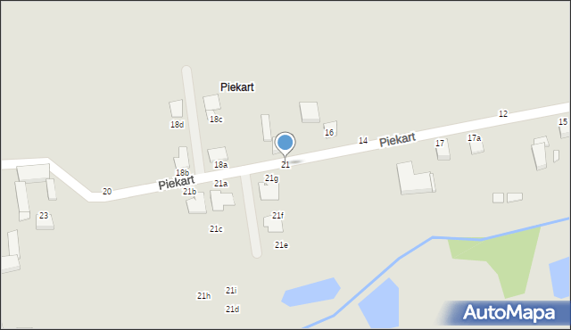 Kalisz, Piekart, 21, mapa Kalisza