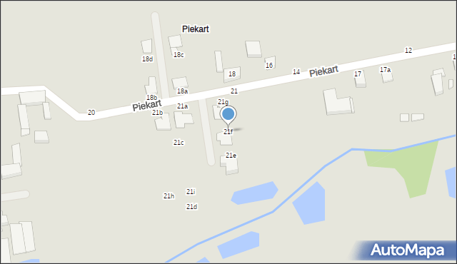 Kalisz, Piekart, 21f, mapa Kalisza