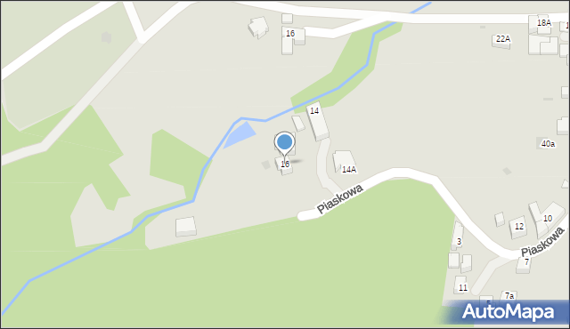 Kalwaria Zebrzydowska, Piaskowa, 16, mapa Kalwaria Zebrzydowska