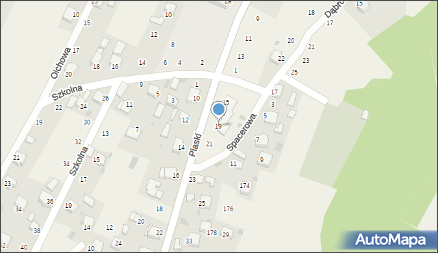 Kamień, Piaski, 19, mapa Kamień