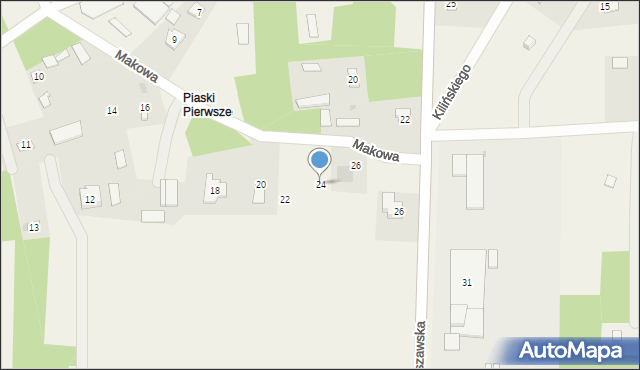 Kamieńczyk, Piaski, 24, mapa Kamieńczyk