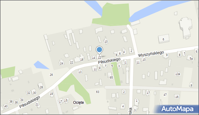 Kamieńczyk, Piłsudskiego Józefa, marsz., 12, mapa Kamieńczyk