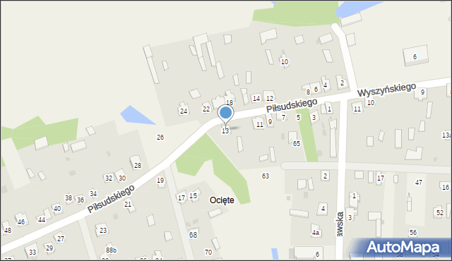 Kamieńczyk, Piłsudskiego Józefa, marsz., 13, mapa Kamieńczyk