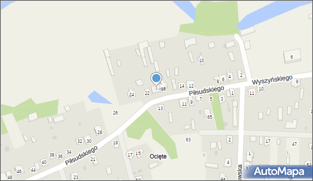 Kamieńczyk, Piłsudskiego Józefa, marsz., 20, mapa Kamieńczyk