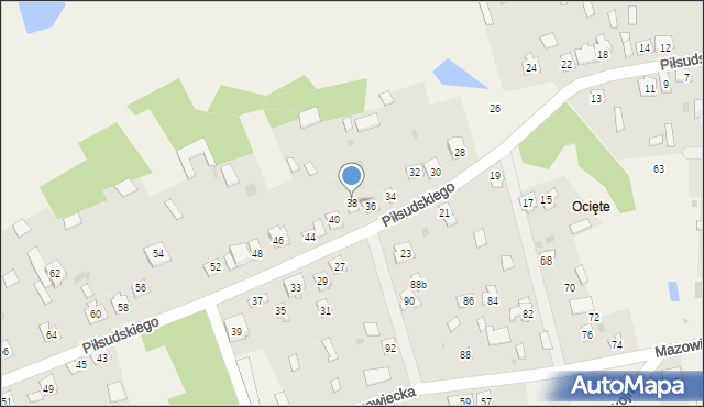 Kamieńczyk, Piłsudskiego Józefa, marsz., 38, mapa Kamieńczyk