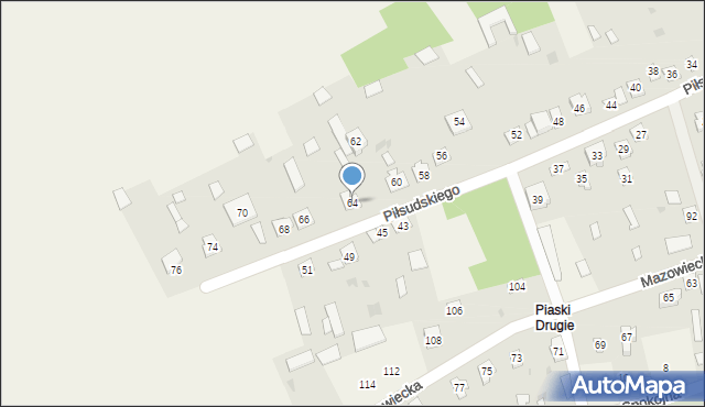 Kamieńczyk, Piłsudskiego Józefa, marsz., 64, mapa Kamieńczyk