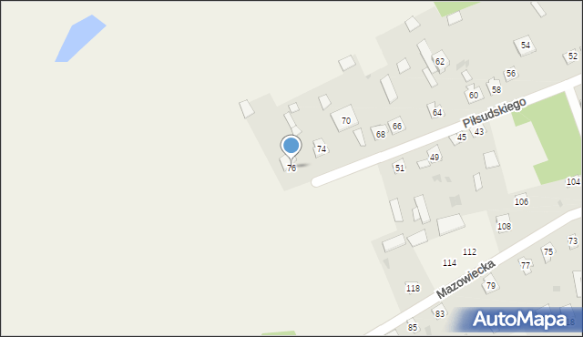 Kamieńczyk, Piłsudskiego Józefa, marsz., 76, mapa Kamieńczyk