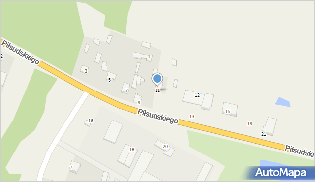 Kamionna, Piłsudskiego Józefa, marsz., 11, mapa Kamionna
