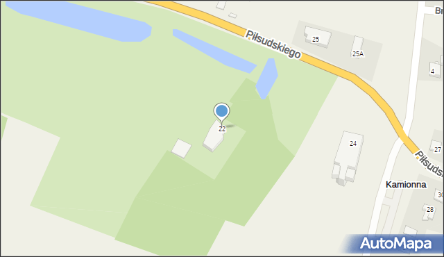 Kamionna, Piłsudskiego Józefa, marsz., 22, mapa Kamionna