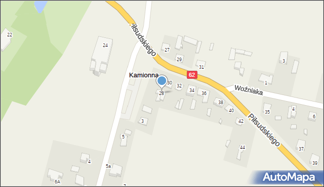 Kamionna, Piłsudskiego Józefa, marsz., 28, mapa Kamionna