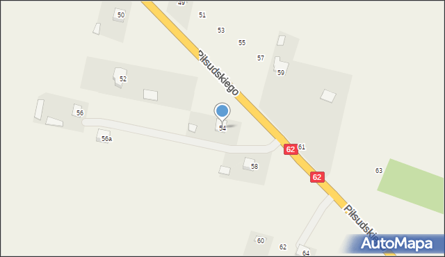 Kamionna, Piłsudskiego Józefa, marsz., 54, mapa Kamionna