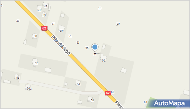 Kamionna, Piłsudskiego Józefa, marsz., 57, mapa Kamionna