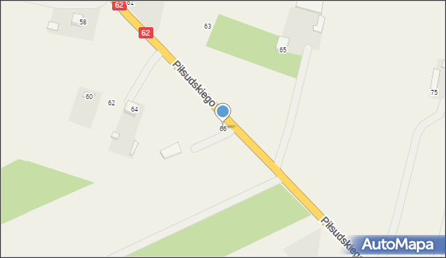 Kamionna, Piłsudskiego Józefa, marsz., 66, mapa Kamionna