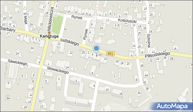 Kańczuga, Piłsudskiego Józefa, marsz., 6, mapa Kańczuga
