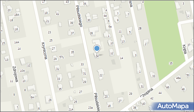 Kanie, Piłsudskiego Józefa, marsz., 24, mapa Kanie