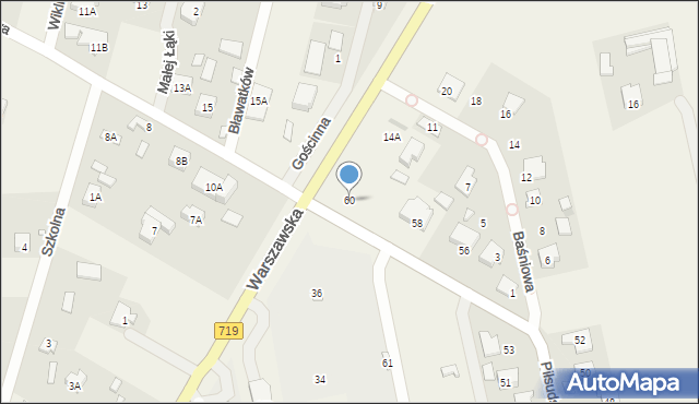 Kanie, Piłsudskiego Józefa, marsz., 60, mapa Kanie