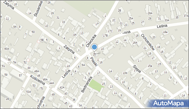 Karczew, Piaski, 20, mapa Karczew