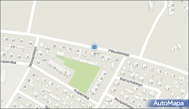 Karczew, Piłsudskiego Józefa, marsz., 25, mapa Karczew