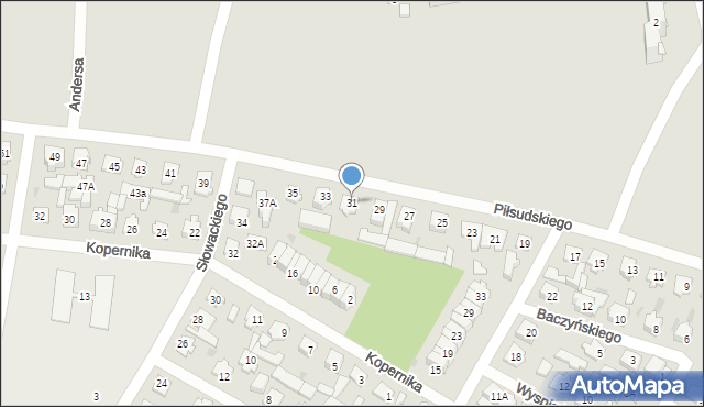 Karczew, Piłsudskiego Józefa, marsz., 31, mapa Karczew