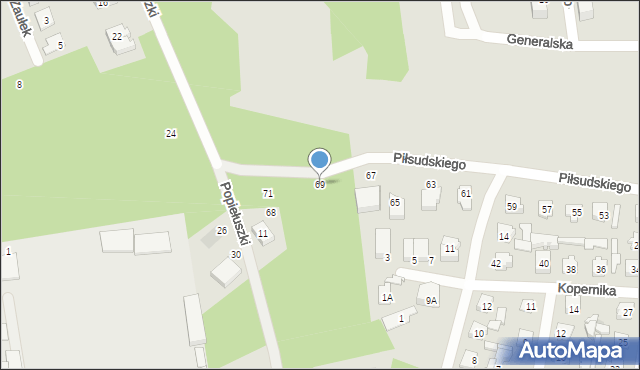 Karczew, Piłsudskiego Józefa, marsz., 69, mapa Karczew