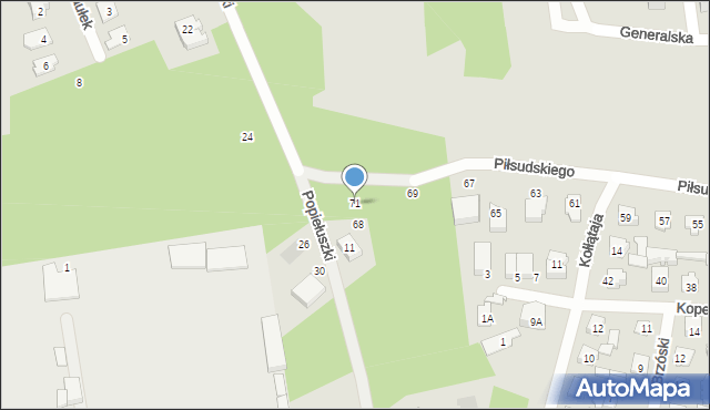 Karczew, Piłsudskiego Józefa, marsz., 71, mapa Karczew