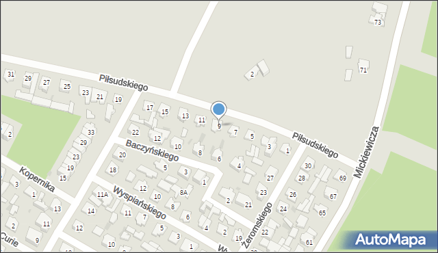 Karczew, Piłsudskiego Józefa, marsz., 9, mapa Karczew