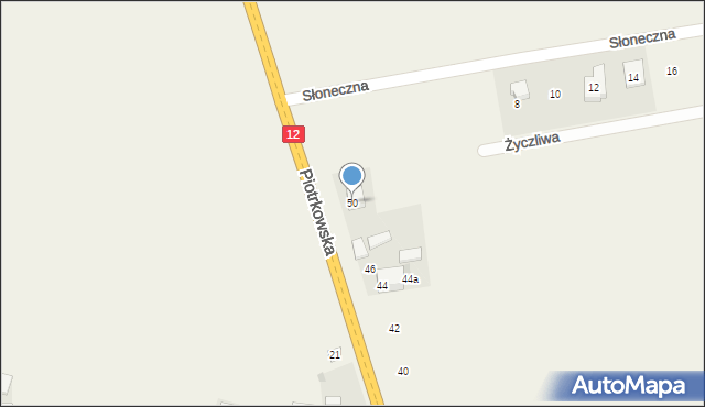 Karlin, Piotrkowska, 50, mapa Karlin