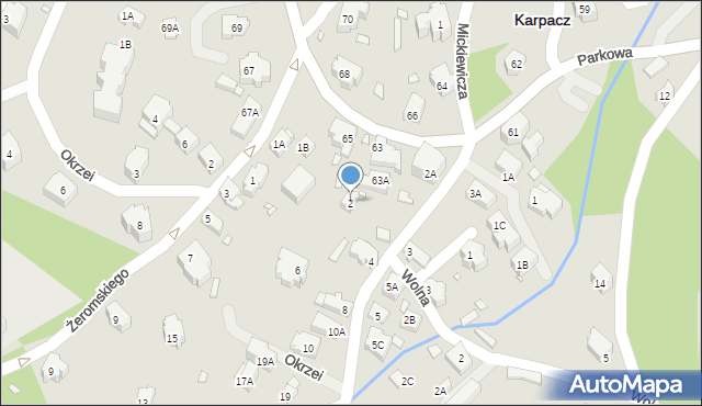 Karpacz, Piastowska, 2, mapa Karpacz