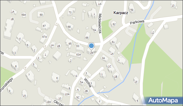 Karpacz, Piastowska, 2A, mapa Karpacz