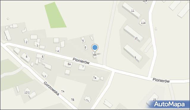 Karsko, Pionierów, 6A, mapa Karsko