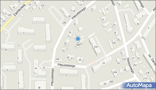 Kartuzy, Piłsudskiego Józefa, marsz., 39A, mapa Kartuzy