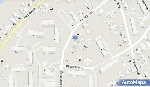 Kartuzy, Piłsudskiego Józefa, marsz., 41a, mapa Kartuzy