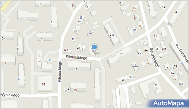 Kartuzy, Piłsudskiego Józefa, marsz., 51, mapa Kartuzy
