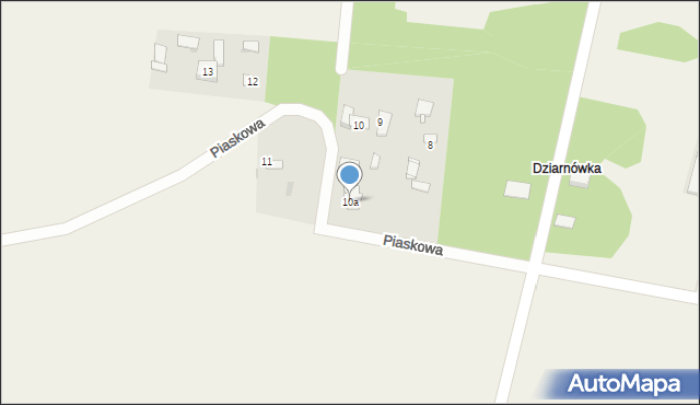 Kaski, Piaskowa, 10a, mapa Kaski