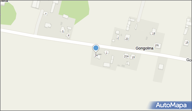 Kaski, Piaskowa, 1A, mapa Kaski