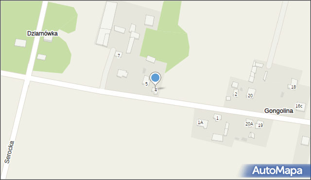 Kaski, Piaskowa, 4, mapa Kaski