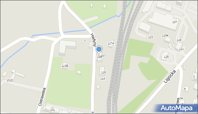 Katowice, Piotrowicka, 118, mapa Katowic